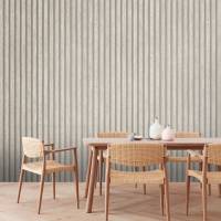 Tapete Holzpaneele M1-No.3916 | Vliestapete | Grau | Skandinavisch | Holzoptik | Lamellen