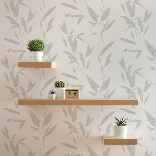 Tapete Bäume Blätter Enrico M1-No.3153 | Vliestapete | Creme | Natur | Abstrakt | Struktur
