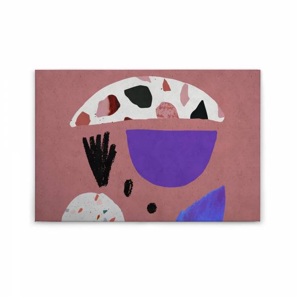 Leinwandbild Abstrakt M1-No.50196 | Wandbild 60 x 90 cm | Rot Lila Geometrisch Keilrahmen