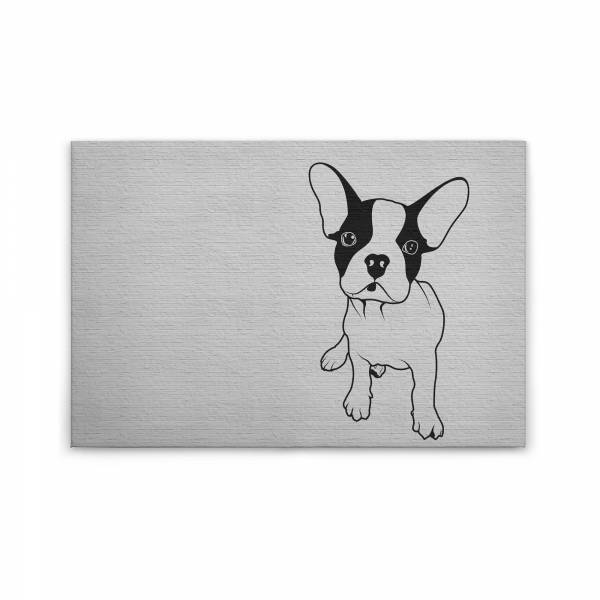 Leinwandbild Hund M1-No.50220 | Wandbild 60 x 90 cm | Modern Schwarz Weiß Keilrahmenbild