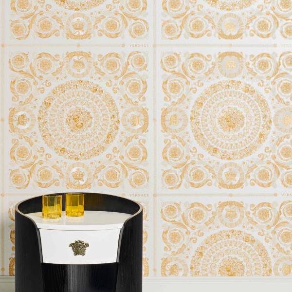 Design Tapete Versace 4 | No. 10213 | Vliestapete Barockoptik | 0.70 m x 10.05 m | Gold