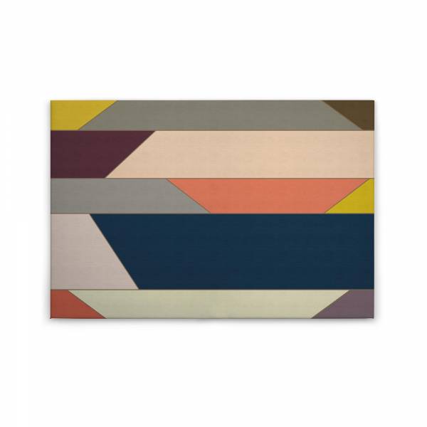 Leinwandbild Geometrisch M1-No.50249 | Wandbild 60 x 90 cm | Abstrakt Bunt Blau Keilrahmen