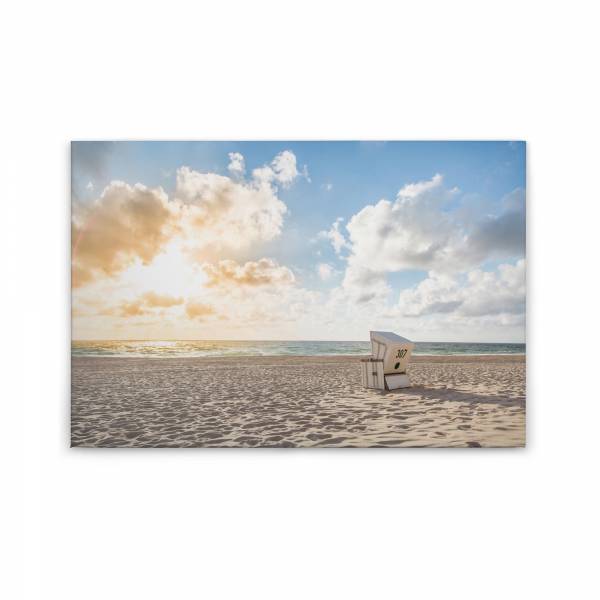 Leinwandbild Strand M1-No.50062 | Wandbild 60 x 90 cm | Meer Weiß Blau Keilrahmen Natur