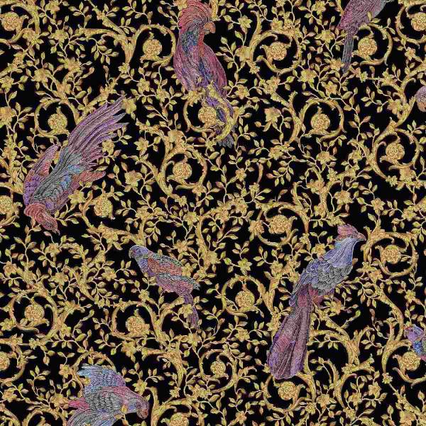 Design Tapete Versace 4 | No. 10207 | Vliestapete Vogeltapete | 0.70 m x 10.05 m | Gold
