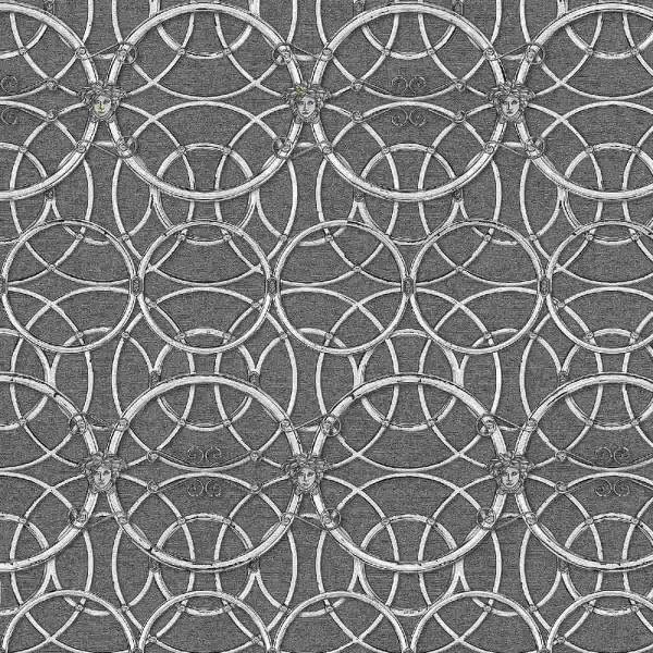 Design Tapete Versace 4 | No. 10187 | Vliestapete Barockoptik | 0.70 m x 10.05 m | Silber