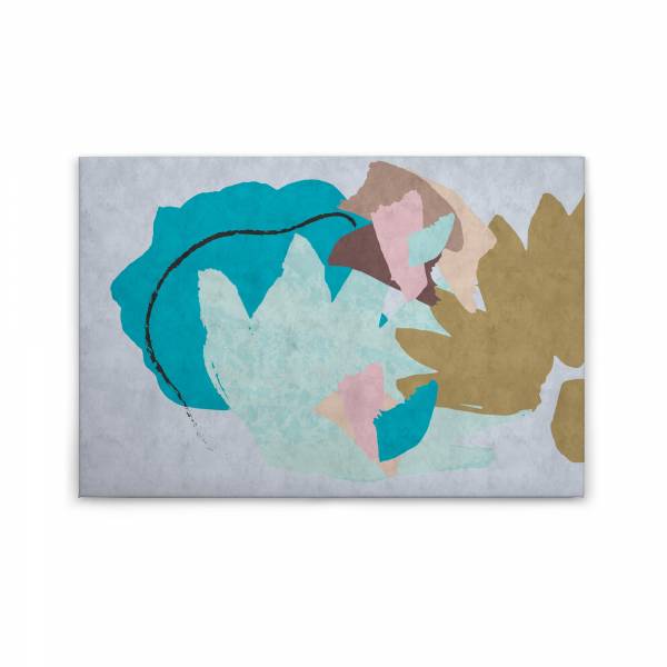 Leinwandbild Abstrakt M1-No.50229 | Wandbild 60 x 90 cm | Blau Grau Keilrahmenbild