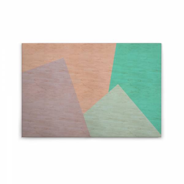 Leinwandbild Geometrisch M1-No.50251 | Wandbild 60 x 90 cm | Abstrakt Bunt Grün Keilrahmen