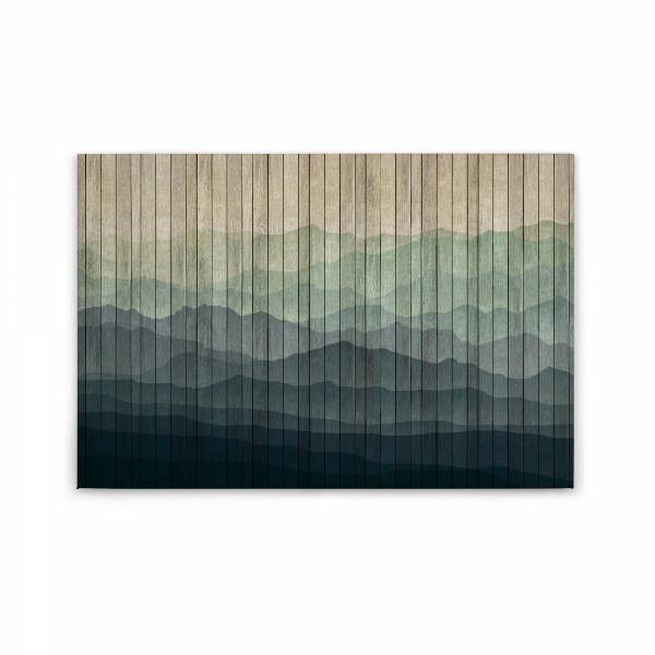 Leinwandbild Landschaft M1-No.50204 | Wandbild 60 x 90 cm | Blau Grün Keilrahmen Berge