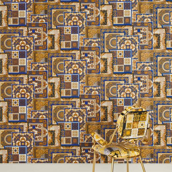 Design Tapete Versace 4 | No. 10178 | Vliestapete Barockoptik | 0.70 m x 10.05 m | Gold