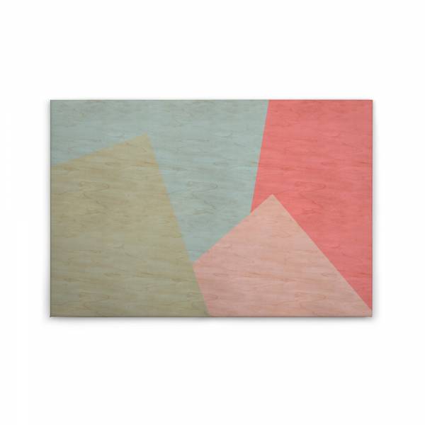 Leinwandbild Geometrisch M1-No.50252 | Wandbild 60 x 90 cm | Abstrakt Bunt Rot Keilrahmen